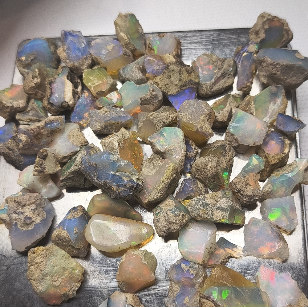 Raw Ethiopian fire opal 5 Pieces